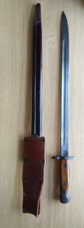 SA Police 1907 Wilkinson Long Bayonet with Scabbard. 600mm long.