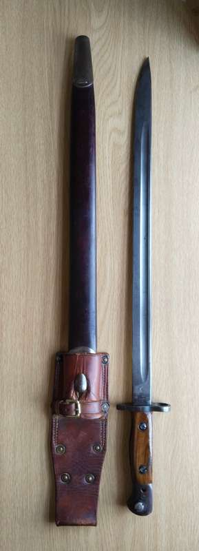 SA Police 1907 Wilkinson Long Bayonet with Scabbard. 600mm long.