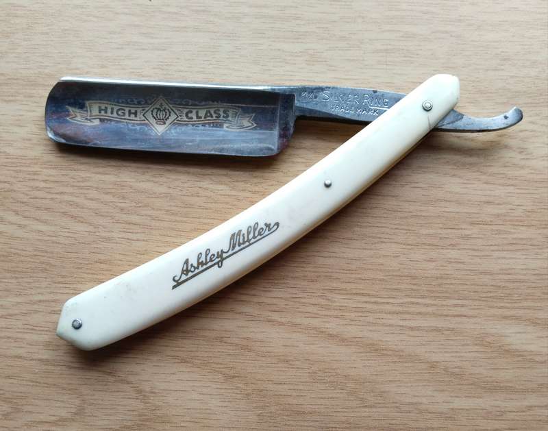 Ashley Millers Silver Ring Germany Shaving Knife.