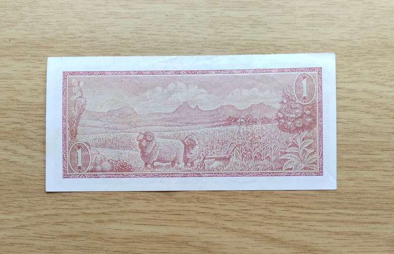South Africa de Jong old R1 bank note. Good condition.
