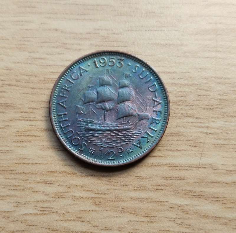 South park 1953 half penny. Great toning.