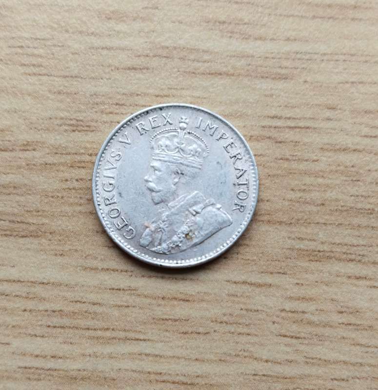 South Africa 1936 Silver Threepence.