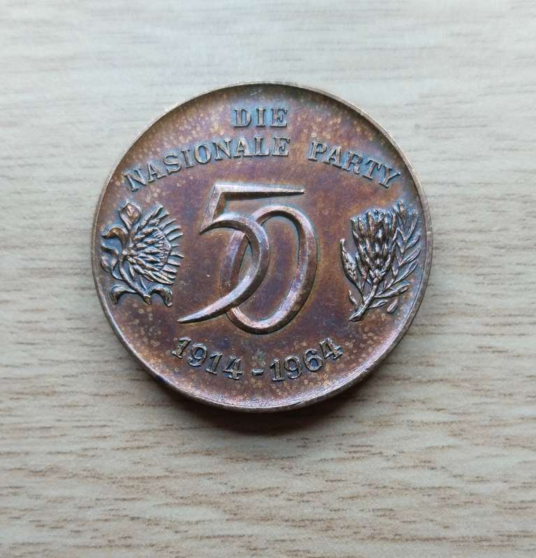South Africa The National Party 1914-1964 Commemorative Medal.