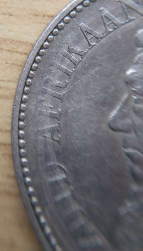 Error ZAR Paul Kruger 1897 Half Crown. Parts of ZUID Missing. Nice coin!!