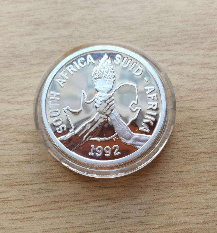 South Africa 1992 Silver Proof Barcelona R2.
