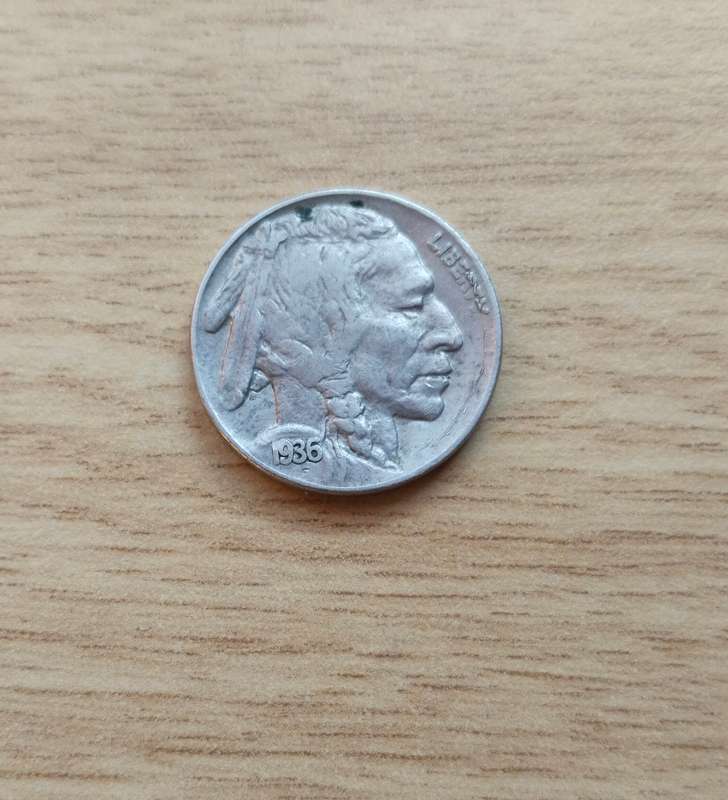 America 1936 Buffalo 5 Cents.