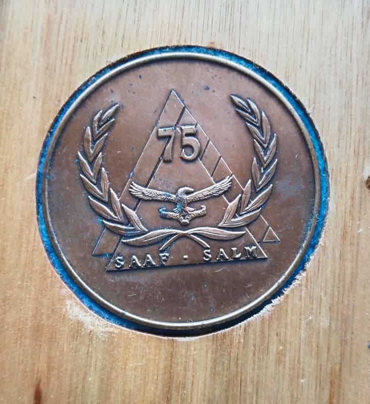 South Africa 75th anniversary commemorative medal awarded to 66480054 PE AO2 A. R. KROCH.