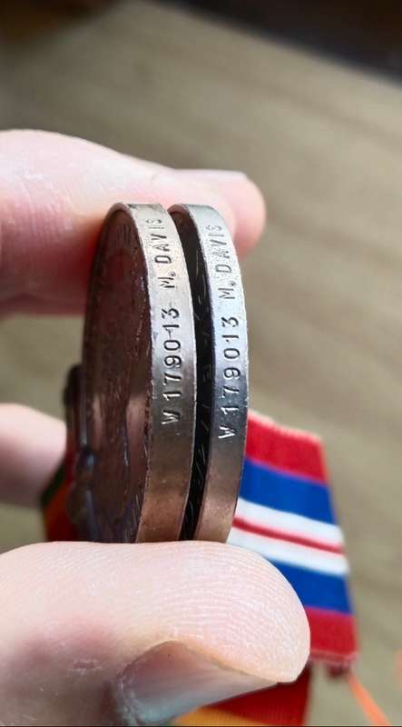 WW11 Group Medals awarded to W 179013 M. DAVIS