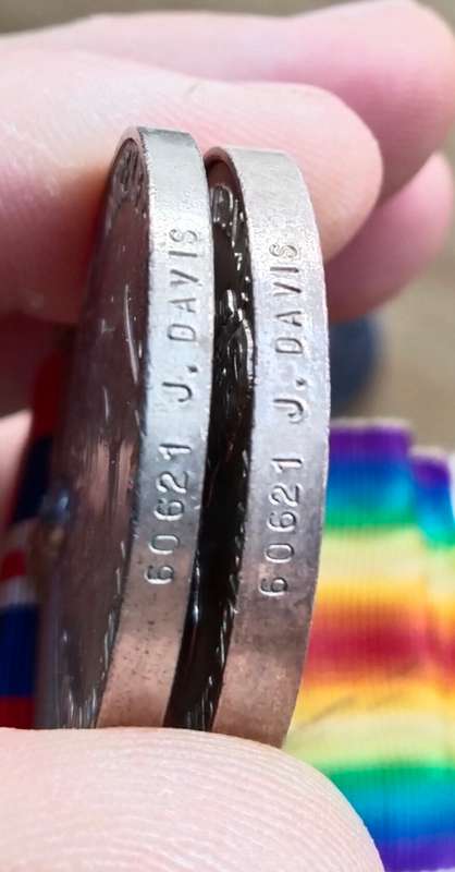Boer War group medals awarded to J. Davis
