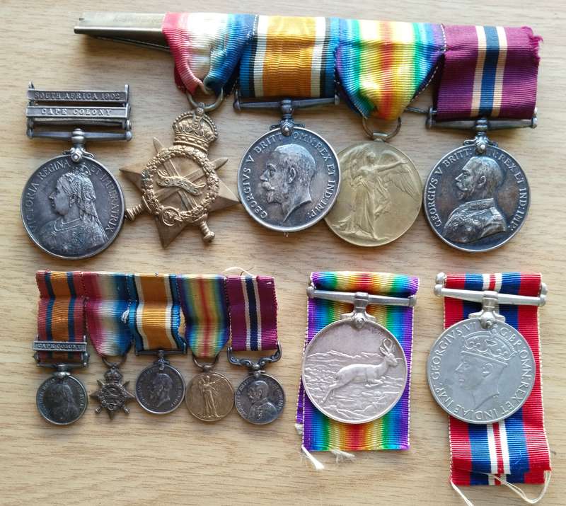 Boer War group medals awarded to J. Davis