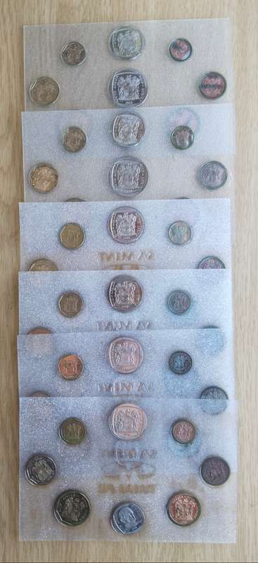 South Africa 1990-1995 UNC Mint Packs. One bid takes all.
