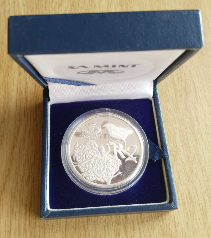 South Africa 1995 FAO Silver Proof Two Rand.