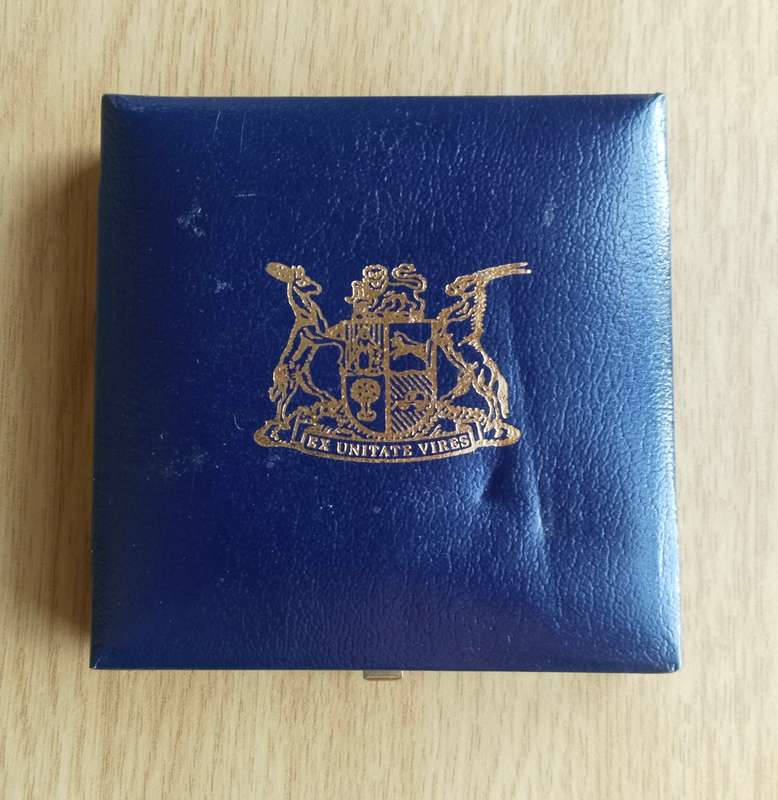 South Africa 1992 Silver Proof Soli Deo Gloria One Rand.