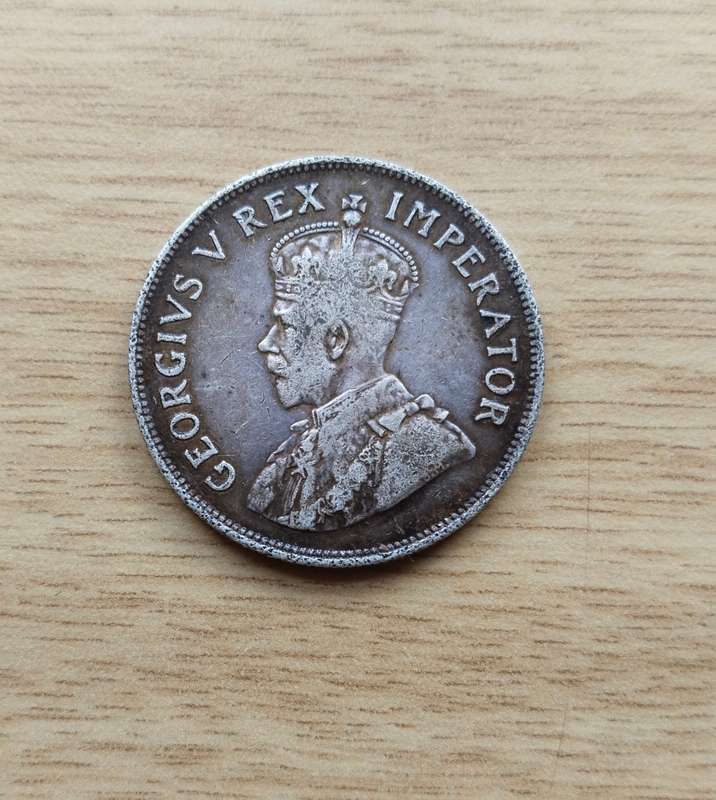 South Africa 1923 Silver Half Crown. Nice date.