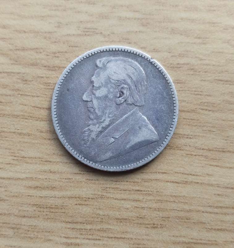 ZAR Paul Kruger 1895 Silver Shilling. Nice date!!