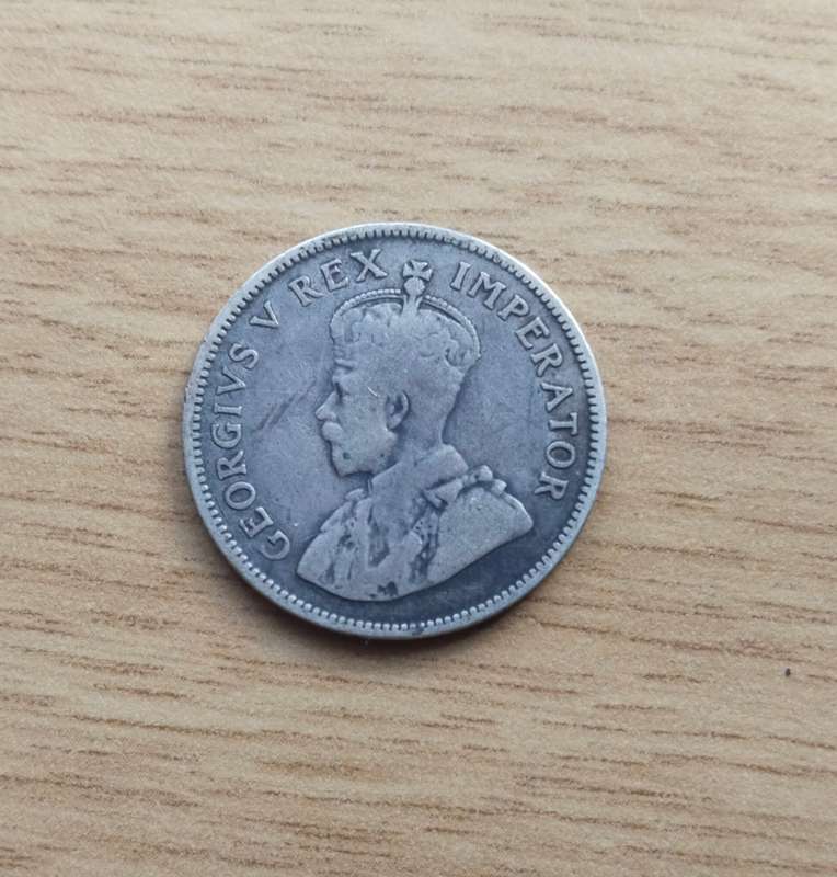 South Africa 1923 Silver Shilling.
