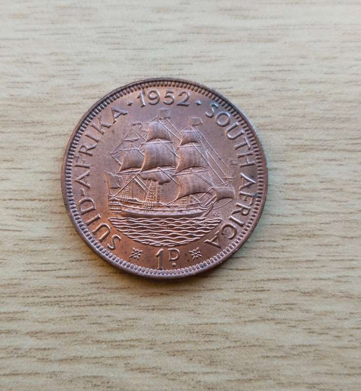 South Africa 1952 Penny. Great condition.