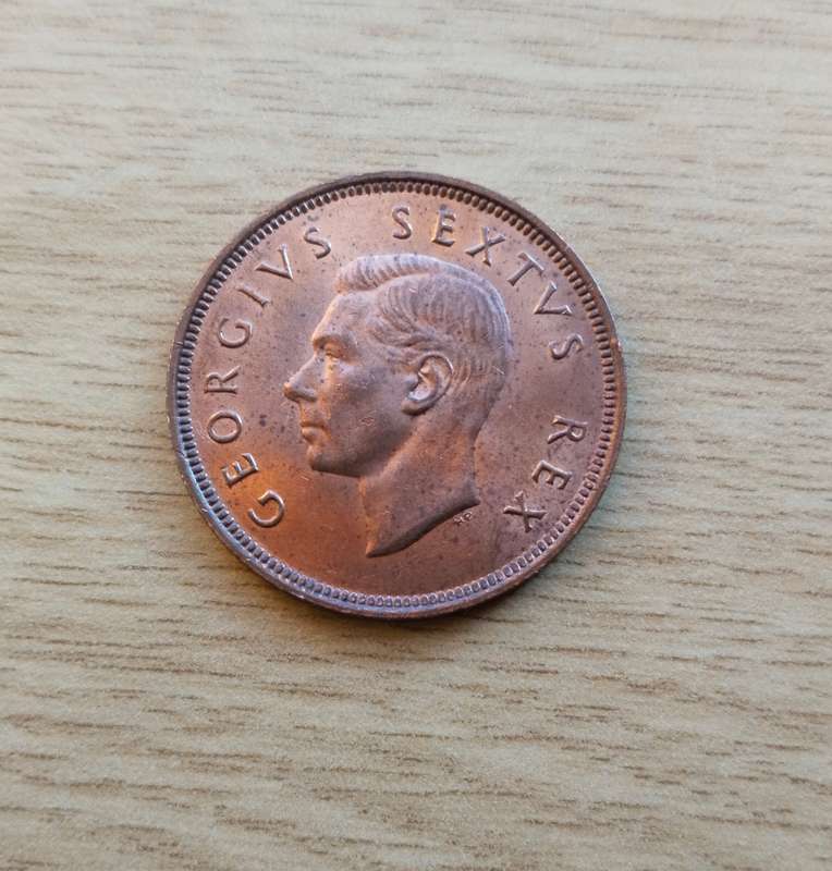 South Africa 1952 Penny. Great condition.