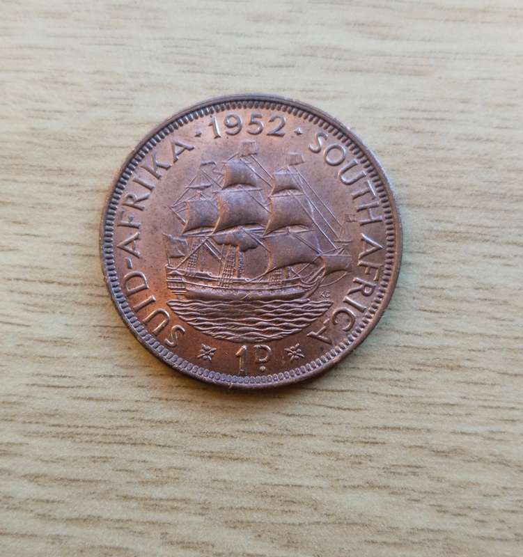 South Africa 1952 Penny. Great condition.