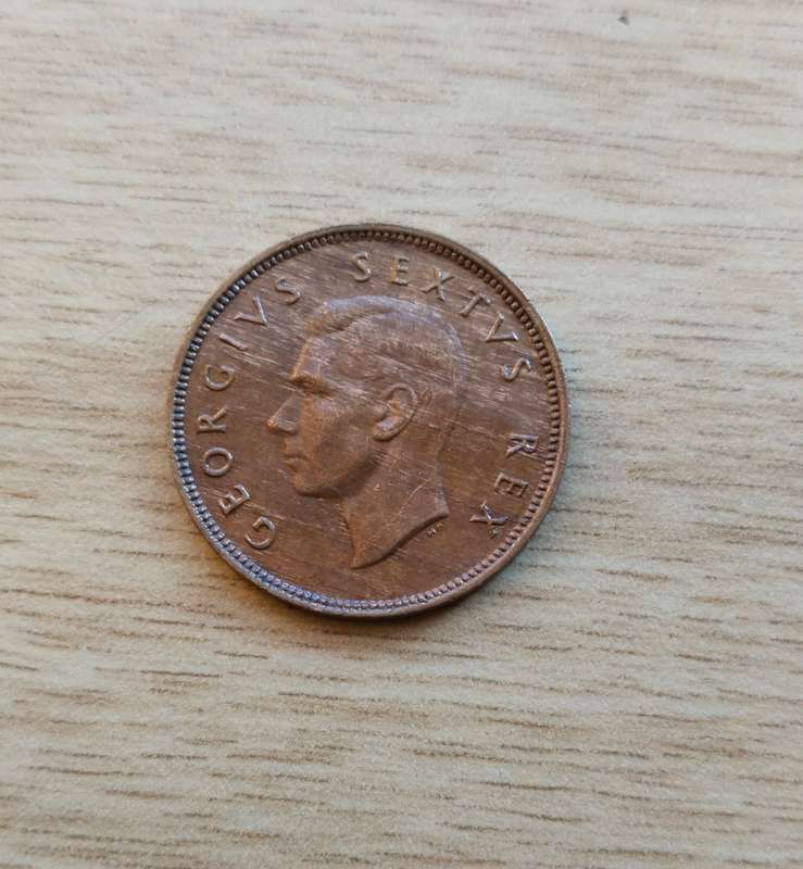 South Africa 1948 Half Penny. Nice date!!