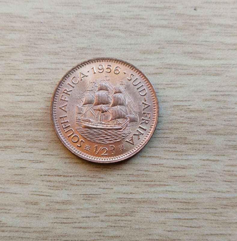 South Africa 1956 Half Penny. Great condition.