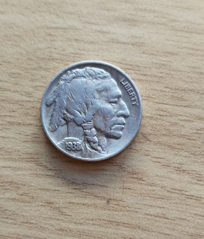 America 1938 D Buffalo Five Cents.