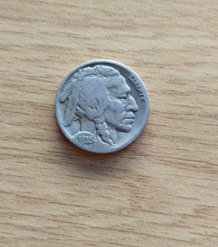 America 1935 Buffalo Five Cents.