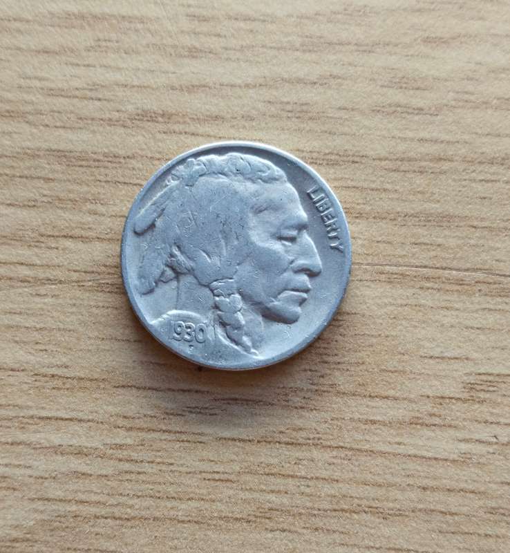 America 1930 Buffalo Five Cents.