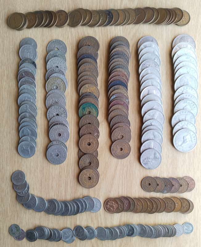 Rhodesia large collection of 256 old coins. Some good.