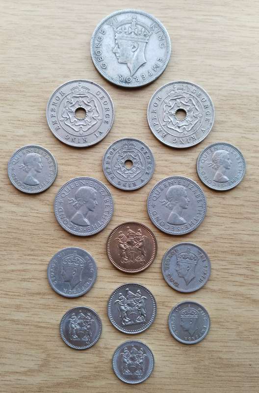 Rhodesia collection of 15 old coins. Some good.