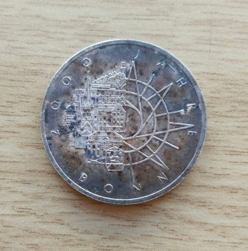 German 1989 J Silver 10 Mark.