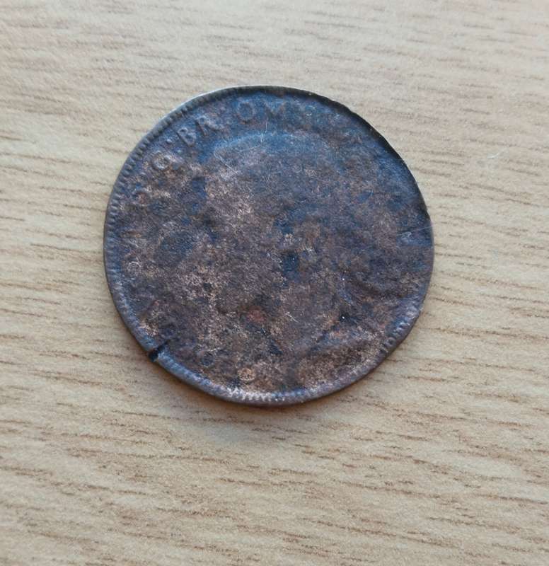 Error great Britain old penny. Very thin.