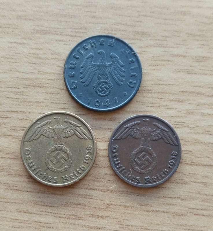 Germany collection of 3 old coins.
