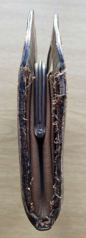 Beautiful vintage antique leather purse.