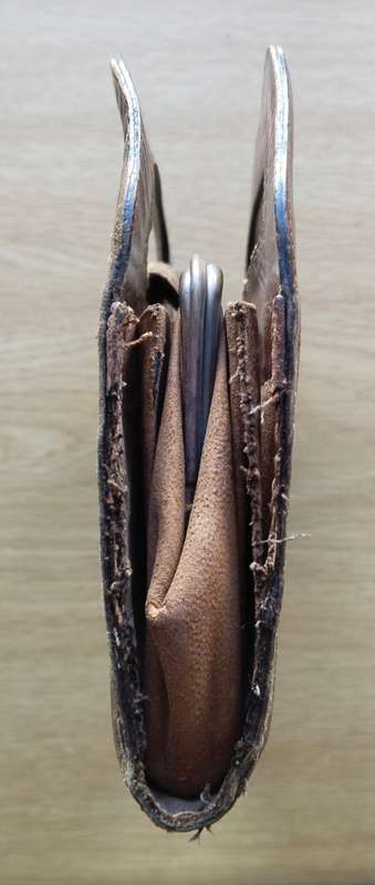 Beautiful vintage antique leather purse.