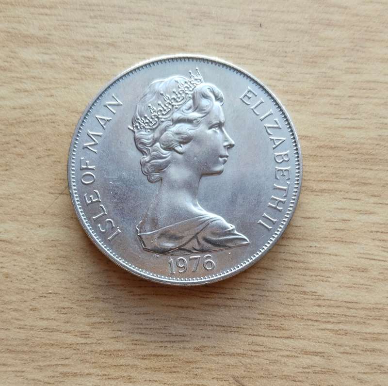 Great Britain 1976 Isle of Man The Horse One Crown.