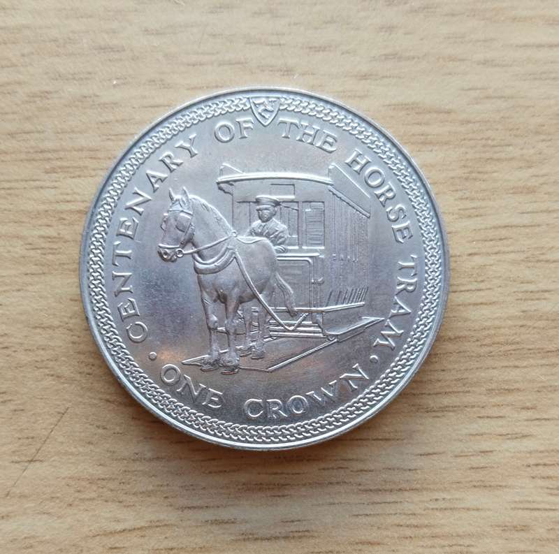 Great Britain 1976 Isle of Man The Horse One Crown.
