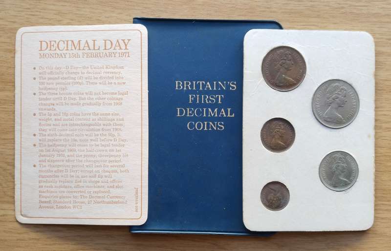 Great Britain First Decimal coin set.