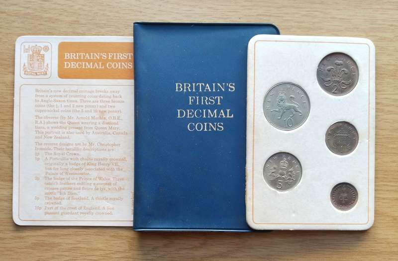 Great Britain First Decimal coin set.