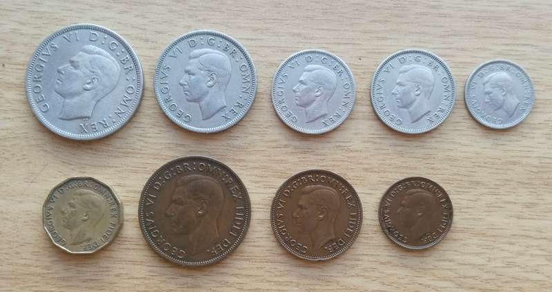 Great Britain King George VI Coin set.