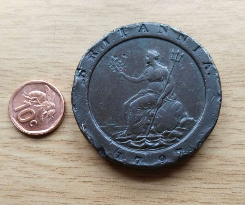 Great Britain 1797 King George 111 Cartwheel Penny.