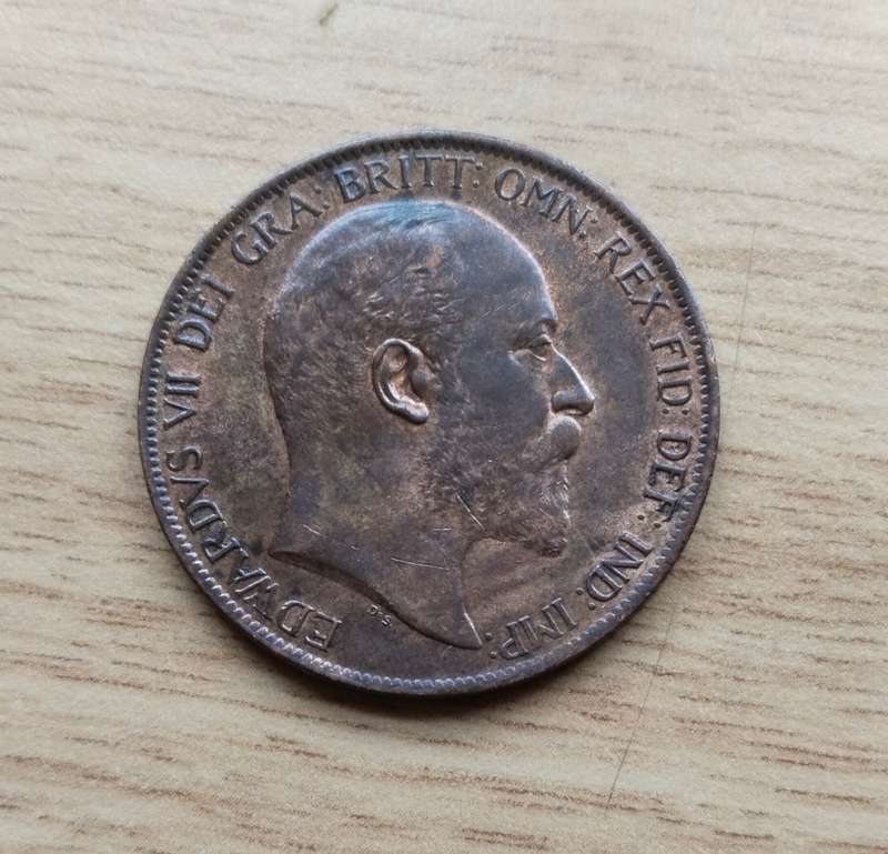 Great Britain King Edward VII 1902 Full penny. Great condition.