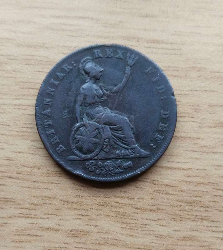 Great Britain 1826 King George IV 111 half penny.