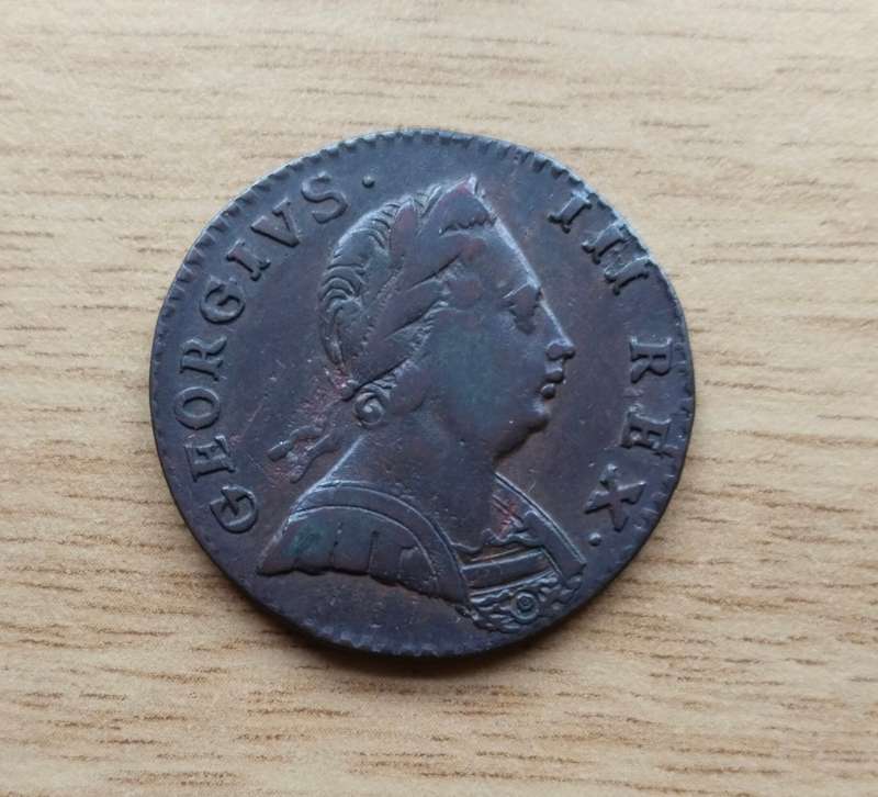 Error great Britain 1773 King George 111 half penny. Nice coin!!