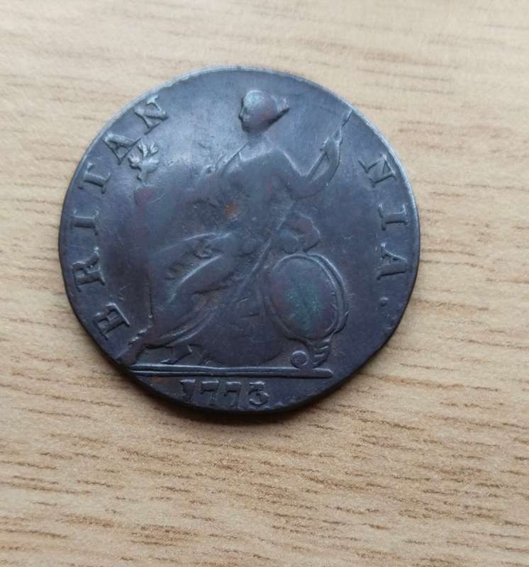Error great Britain 1773 King George 111 half penny. Nice coin!!