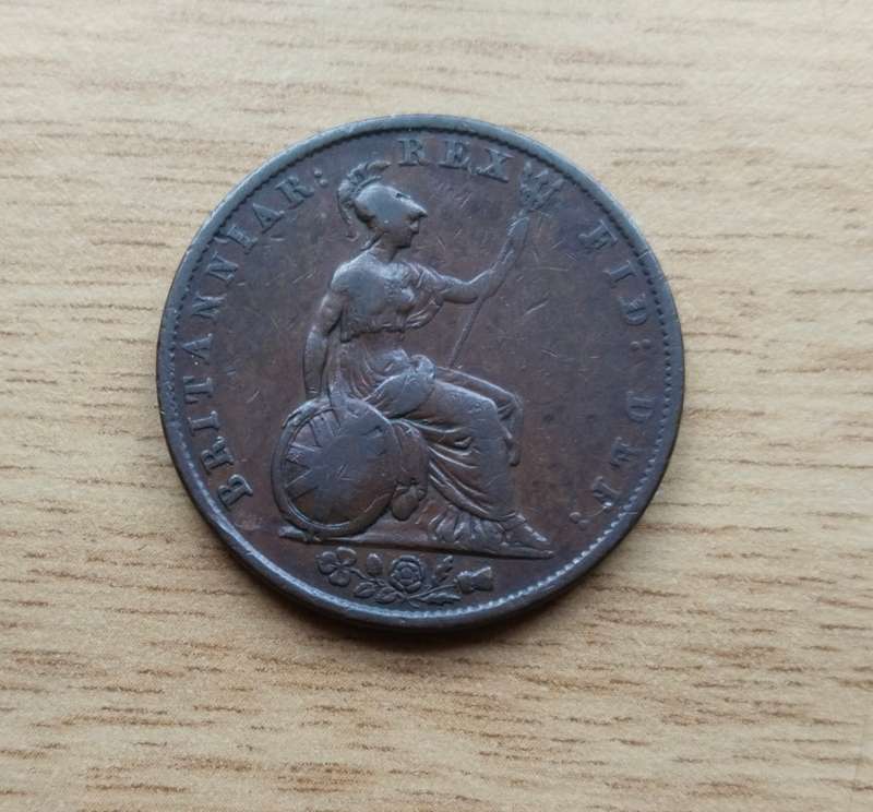 Great Britain 1834 King William 1111 Half Penny.
