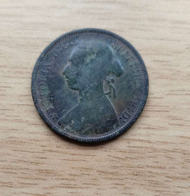 Great Britain Queen Victoria 1891 Half Penny.