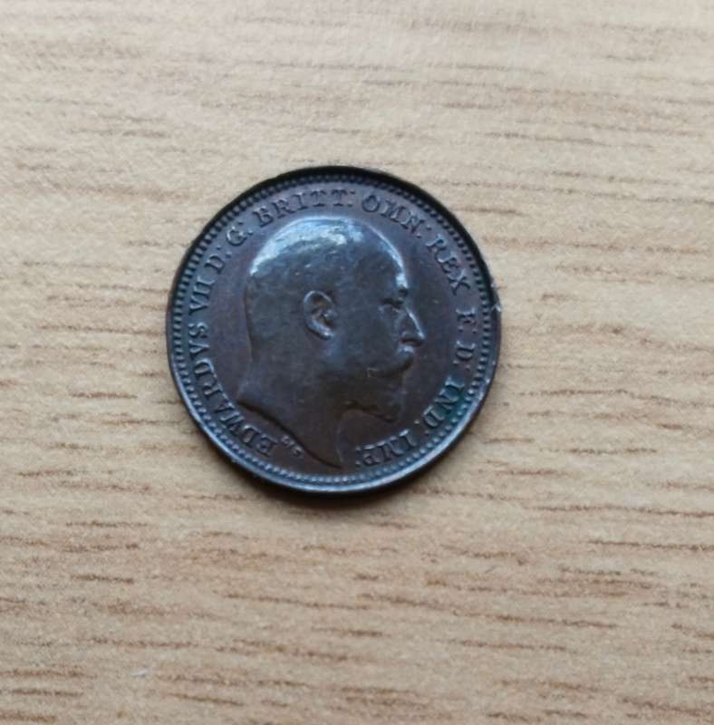 Great Britain King Edward VII 1902 One Third Farthing. Good condition.