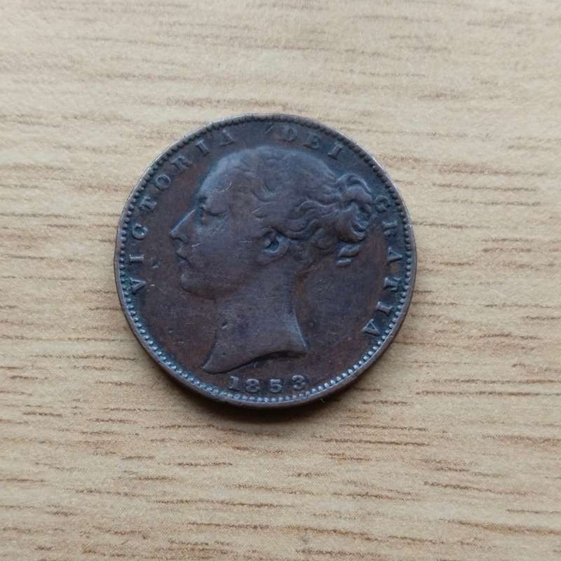 Great Britain Queen Victoria 1853 Farthing.