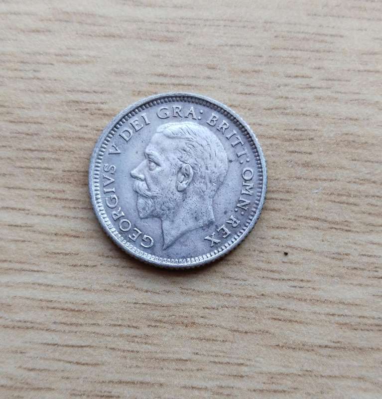 Great Britain 1926 King George Silver Sixpence.